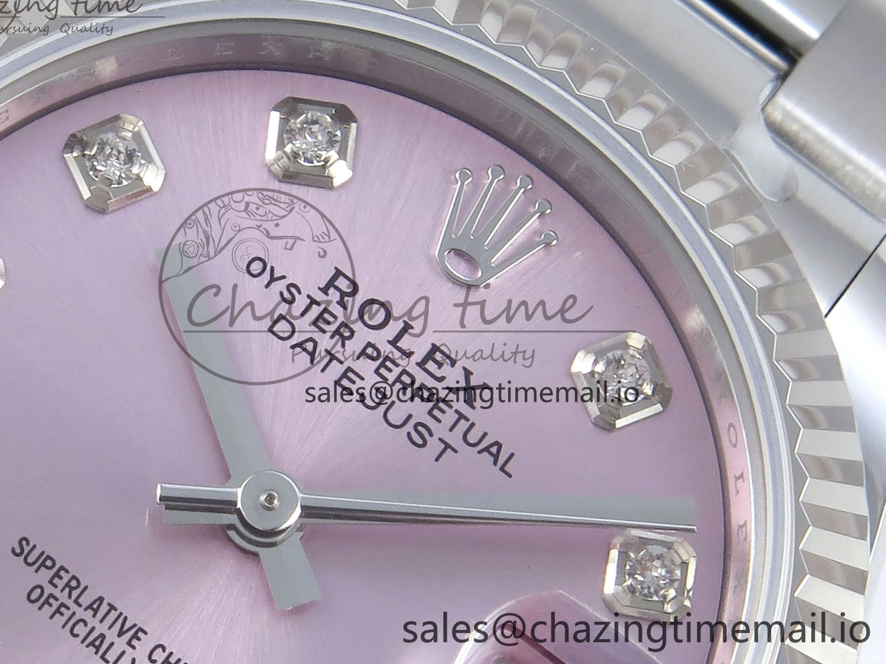 0523 Timeless DateJust 31 278274 ARF 1:1 Best Edition 904L Steel Pink Diamonds Dial on SS Oyster Bracelet ETA 557